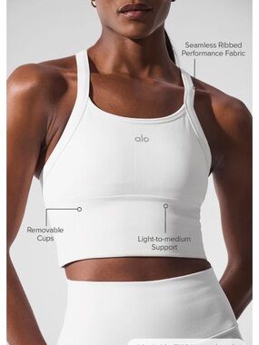 ALO Yoga Ribbed Sports Bra - Taupe Brown